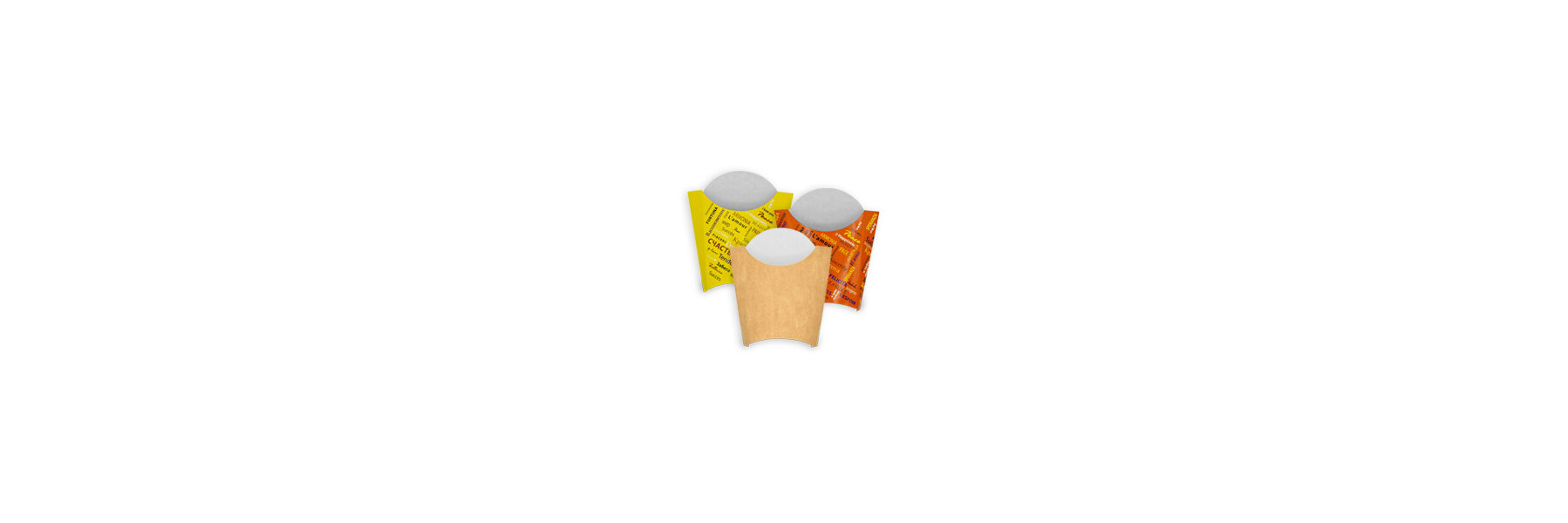 Pommes Frites Box Kraftpapier Becherhalter Eisbecher für Essenstabletts