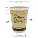 Bio Doppelwand-Thermobecher "Coffee" 300 ml (12 oz) 20 Stück