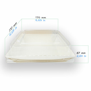 Bio Speisebox "Crystal" mit Domdeckel 800 ml 240 Stück