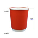Bio Doppelwand-Thermobecher "S-Red" 250 ml (9...
