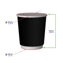 Bio Doppelwand-Thermobecher "S-Black" 250 ml (9 oz) 24 Stück