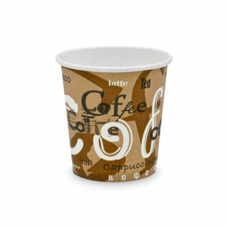 Bio Einwand-Pappbecher Coffee 100 ml. (3 OZ) 50 Stück