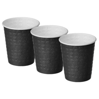 Bio Einwand-Pappbecher CoffeeTouch Black 250 ml (9OZ) 1000 Stück