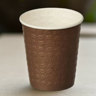 Bio Einwand-Pappbecher CoffeeTouch Dark 250 mI (9OZ) 1000 Stück