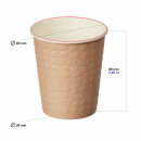 Bio Einwand-Pappbecher CoffeeTouch Light 250 ml (9OZ)...
