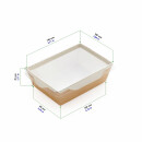 Bio Speisebox mit transparentem Deckel "DO-Crystal" 400 ml 50 Stück