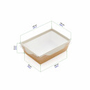 Bio Speisebox mit transparentem Deckel "DO-Crystal" 450 ml 50 Stück