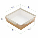 Bio Speisebox mit transparentem Deckel "DO-Crystal" 1200 ml 50 Stück