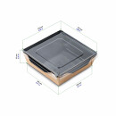 Bio Speisebox mit transparentem Deckel "DO-Crystal Black" 1200 ml 150 Stück