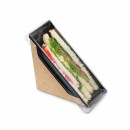 Bio Speisebox mit Fenster "DO-Sandwich" 60 mm breit BE 25 Stück