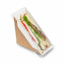 Bio Speisebox mit Fenster "DO-Sandwich" 60 mm breit PET 700 Stück