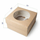 Bio Speisebox mit Fenster "DO-Muffin" 2560 ml 25 Stück