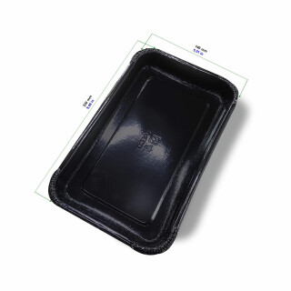 Snackschale aus Pappe (Mitnahmeschale) "Platter-DO" Black Edition 23 x 14 cm 50 Stück