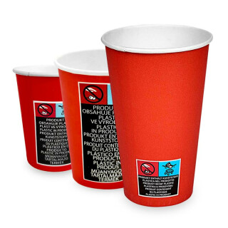 Bio Einwand-Pappbecher Red SL