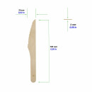 Bio Einweg-Messer aus Holz 165 mm 12 Stück