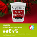 Bio Einwand-Pappbecher "Merry Christmas" 250 ml (8 oz) 2400 Stück