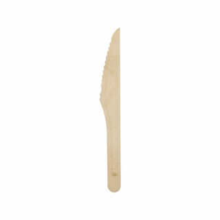 Bio Einweg-Messer aus Holz 165 mm 2000 Stück