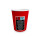 Bio Einwand-Pappbecher "Red SL" 185 ml (8 oz) 100 Stück