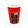 Bio Einwand-Pappbecher "Red" 300 ml (12 oz) 1 Stück