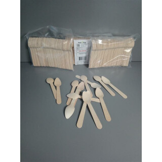 Bio Einweg-Teelffel aus Holz 110 mm