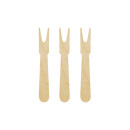 Bio Einweg-Gabel fr Pommes Frites aus Holz 73 mm