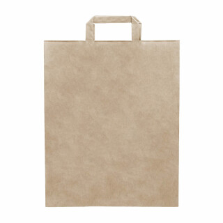 Tragetasche aus Papier Kraft mit Flachhenkelgriff 19 l....