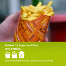 Bio Pommes Frites Becher "Fiesta" Groß 500 Stück