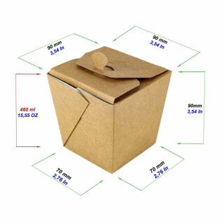 Asia-Box, Döner-Box WOK 460 ml 28 Stück