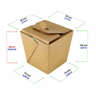 Asia-Box, Döner-Box WOK 560 ml 35 Stück