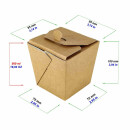 Bio Asia-Box / Döner-Box "WOK" 560 ml 35 Stück