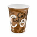 Bio Einwand-Pappbecher "Coffee" 300 ml (12 oz) 50 Stück