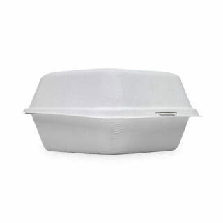 Bio Hamburger Box Rechteckig aus Zuckerrohr 15,5 x 15 x 7,5 cm 50 Stück