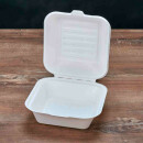 Bio Hamburger Box Rechteckig aus Zuckerrohr 15,5 x 15 x 7,5 cm 50 Stück