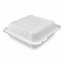 Bio Menü Box Rechteckig aus Zuckerrohr 23 x 23 x 7,5 cm...