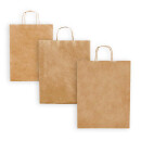 Tragetasche aus Papier Kraft mit Kordelgriff