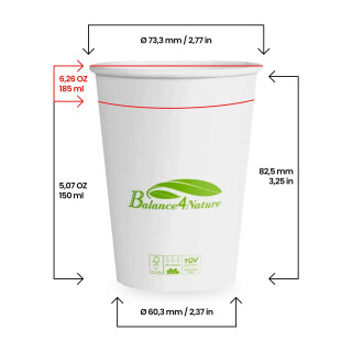 BALANCE4NATURE ko-Becher 150 ml 1000 Stck - FSC Mix Credit, FSC-C130790