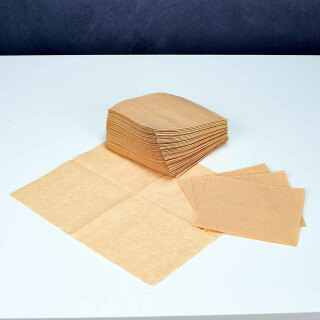 Bio Servietten aus Papier Kraft 1-Lagig 23 x 23 cm 1/4-Falz 400 Stück