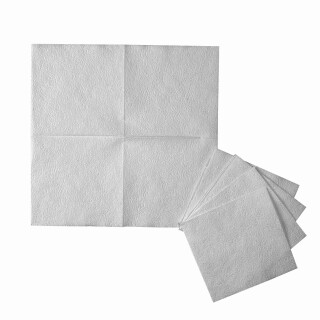 Bio Servietten aus Papier Plain White 1-Lagig 23 x 23 cm 1/4-Falz 400 Stück