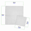 Bio Servietten aus Papier "Plain White" 1-lagig 23 cm x 23 cm 1/4-Falz 400 Stück