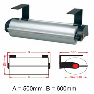 Papierabroller/Halter VARIO 45-50 cm Unterm Tisch