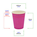 Bio Einwand-Pappbecher "Pink" 250 ml (9 oz) 1 Stück