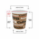 Bio Einwand-Pappbecher "Neo Coffee" 100 ml (4 oz) 1000 Stück