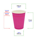 Bio Einwand-Pappbecher "Pink" 300 ml (12 oz) 1...