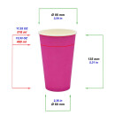 Bio Einwand-Pappbecher "Pink" 400 ml (16 oz) 1 Stück