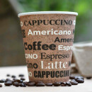 Bio Einwand-Pappbecher "Neo Coffee" 250 ml (9 oz) 1000 Stück