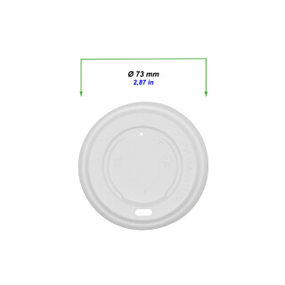 Plastik Deckel für Pappbecher "White" 73 mm 1 Stück