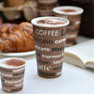 Bio Einwand-Pappbecher Neo Coffee 400 ml. (16 OZ) 1000 Stück