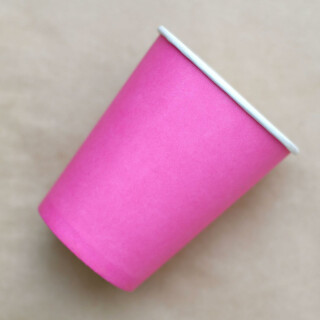 Bio Einwand-Pappbecher Pink 250 ml. (9 OZ) 50 Stück