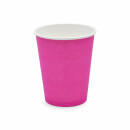 Bio Einwand-Pappbecher "Pink" 250 ml (9 oz) 50...