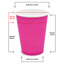 Bio Einwand-Pappbecher "Pink" 300 ml (12 oz) 50 Stück